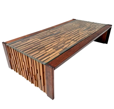 Mid-Century Modern Brutalist Folding Coffee Table by Percifal Lafer, 1960s